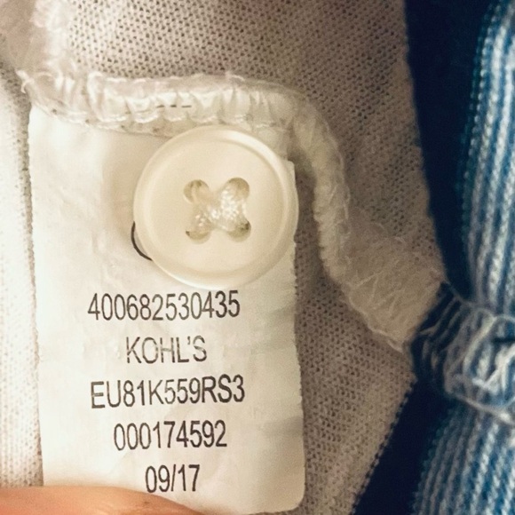 Urban Pipeline ultimate polo white blue striped short sleeve collar button Boy S - Picture 5 of 9